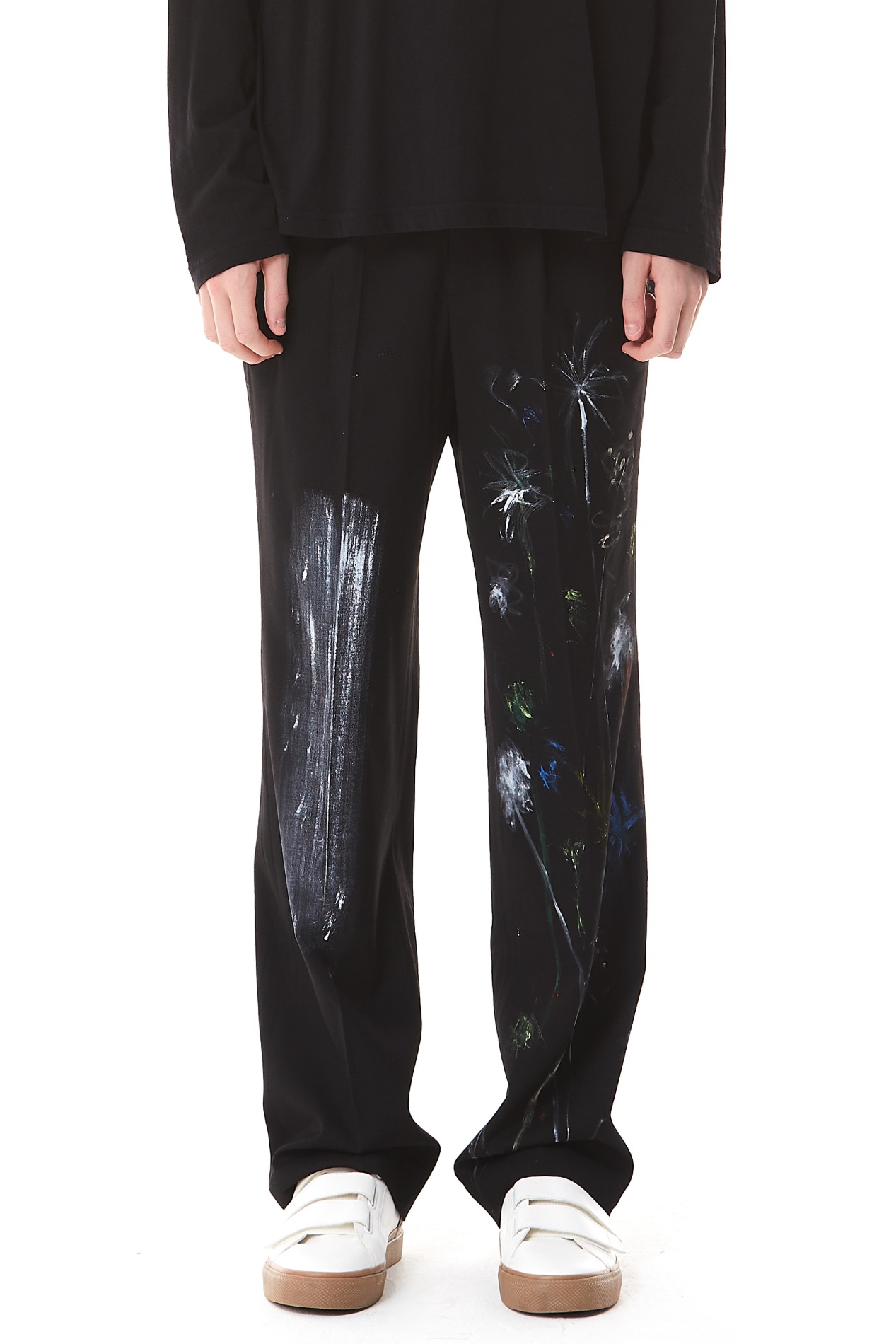 [ATELIER LINE] Hand-Painted Long Wide Trousers